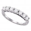 Women's 1.0 CT Diamond Wedding BAND Engagement RING Set 10k White Gold Size 5-11