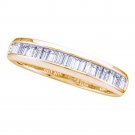 0.15 Carat CT Diamond Wedding Band Anniversary RING 14k Yellow Gold SIZE 5-11
