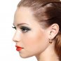 1.24 CTW 14K Solid Gold Butterfly Earrings Garnet Citrine Natural Gemstone