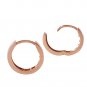 0.85 CTW 14K Solid Rose Gold Hoop Huggie Earrings Aquamarine