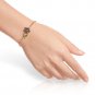 0.87 CTW 14K Solid Rose Gold Flower Bracelet Amethyst Peridot