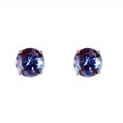0.95 CTW 14K Solid White Gold Own Standard Tanzanite Earrings