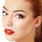 7.5 Carat 14K Solid White Gold Chandelier Earrings Blue Topaz Peridot Womens