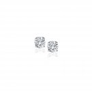 Womens 14k White Gold Authentic Solid Diamond Solitaire Stud Earrings 1/4 CT