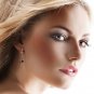 14K Solid Rose Gold Women's Cute Leverback Fashion Earrings w/ Natural Sapphires