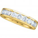 14kt Yellow Gold Womens Round Channel-set Diamond Wedding Band 1/2 Cttw - Size 8