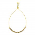 Adjustable Twisted Chain Bracelet in 14k Yellow and White Gold