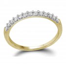 0.25 CT DIAMOND Wedding BAND Petite Slender Solid 14k Yellow Gold Anniversary