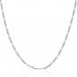 Real 14k White Gold Solid Figaro Chain 1.9mm Necklace Womens Mens Unisex Jewelry