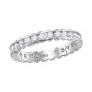 14k White Gold Womens Round Channel-set Diamond Eternity Wedding Band 1.00 Cttw