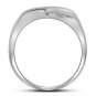 .14 CT MENS SOLID ROUND CUT DIAMOND WEDDING BAND RING 10K WHITE GOLD SIZE 8-13