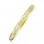Classic Womens 10k Two-Tone Gold Textured Zigzag Style Bangle Fashion Bracelet