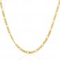 2.8mm 14k Yellow Gold Solid Figaro Chain Necklace Womens Mens Unisex Jewelry