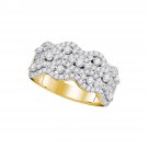 Anniversary Band Vintage 14k Yellow Gold Womens Diamond Cocktail Ring 1.13 Ct