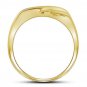 Mens Round Diamond Single Row Wedding Band Ring 1/8 Cttw 10k Yellow Gold