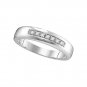 0.10 CT DIAMOND RING MENS WEDDING BAND ANNIVERSARY JEWELRY 10K WHITE GOLD