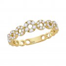 10k Yellow Gold Womens Diamond Circles Stackable Wedding Band Ring 1/3 Carat CT