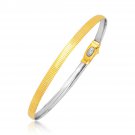 3.0 mm 14k Two Tone Gold Reversible Omega