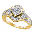 Womens High Quality Wedding Anniversary BAND Diamond RING 1/4 Ct 10k Yellow Gold