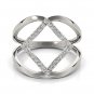 14k White Gold Interlaced Design Diamond Ring (1/5 cttw)