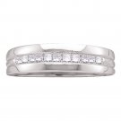 MENS 14K WHITE GOLD 0.50 CARAT DIAMOND RING WEDDING ANNIVERSARY BAND SIZE 8-13