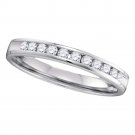 Petite Sizable Womens Wedding BAND Skinny RING 14k White Gold 0.25 Carat Diamond
