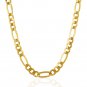 7.0mm 14k Yellow Gold Solid Figaro Chain Necklace Womens Mens Unisex Jewelry