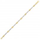 14k Two-Tone Gold Fancy Infinity Knot Line Bracelet Womens Cute Stylish Jewelry