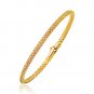 Fancy Weave Bangle in 14k Yellow Gold (3.0mm)
