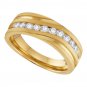 0.25 CT MENS STYLISH SOLID 10K YELLOW GOLD DIAMOND WEDDING BAND RING SIZE 8-13