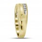 0.25 CT MENS STYLISH SOLID 10K YELLOW GOLD DIAMOND WEDDING BAND RING SIZE 8-13