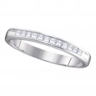 Gorgeous 3mm 0.25 Carat Womens Diamond Wedding Band 14k White Gold Size 5-11