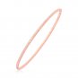 Solid Real 14k Rose Gold Thin Textured Stackable Bangle Womens Genuine Bracelet