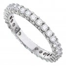 2.00 CT 14k White Gold Quality Diamond Eternity BAND Wedding RING Size 5-11