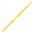14k Yellow Gold Light Miami Cuban Chain Men's ID Bracelet