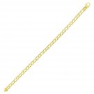 14k Yellow Gold Men's Bracelet with Rail Motif Links