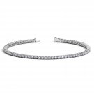 14k White Gold Womens Authentic Natural Diamond Tennis Bracelet Round 2.00 CT