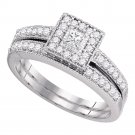 Women's 0.5ct Matching Diamond Ring Band Set 10k White Gold Fine Bridal Jewelry
