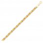 14k Two-Tone Gold Fancy Weave Bracelet with Contrasting Finish Fine Top Quality