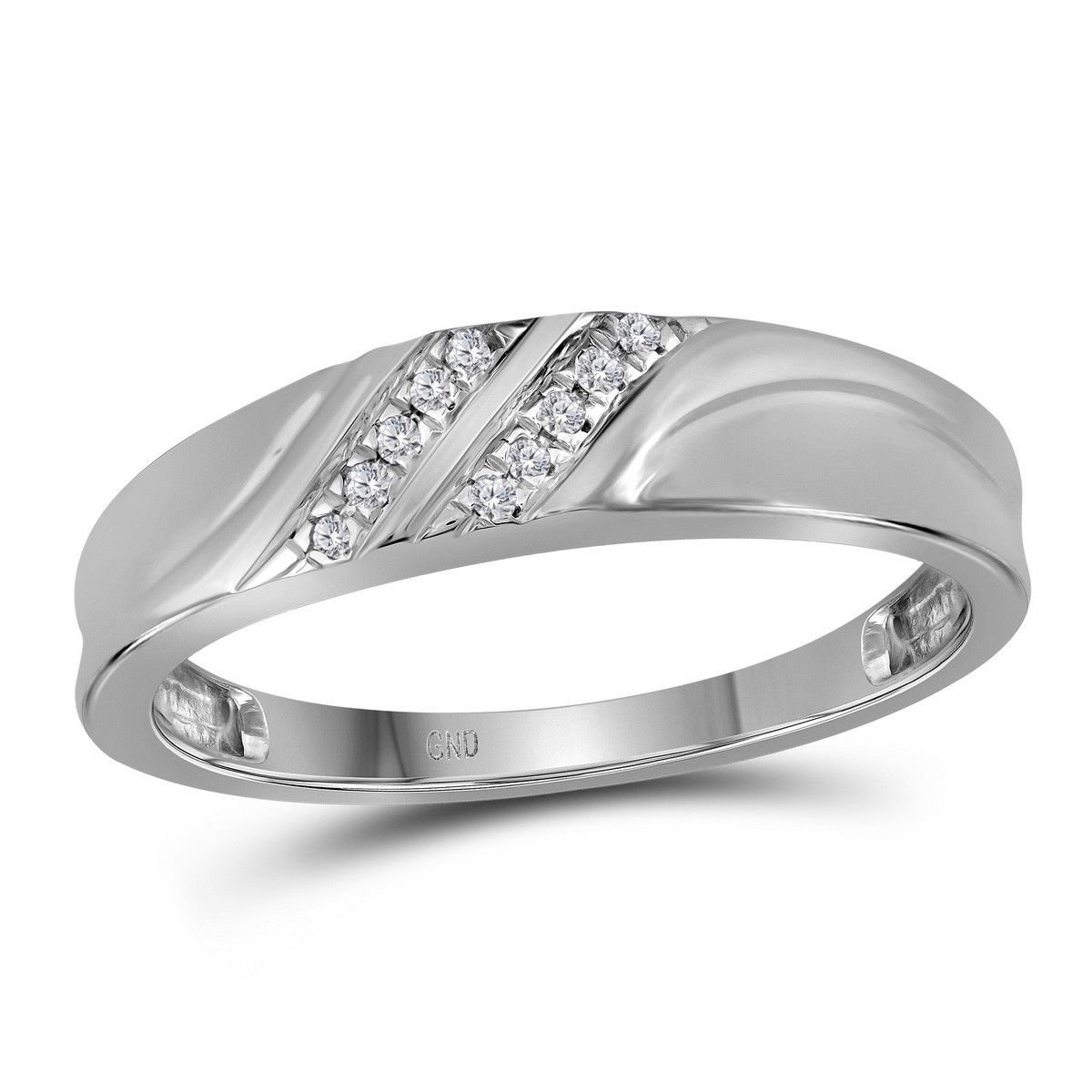 1 3 Ct Carat Diamond Matching Trio His Hers Wedding Ring Band Set 10k White Gold