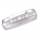 Womens Princess CUT Diamond RING Wedding BAND 14k White Gold 1/2 CT Size 5-11