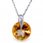 0.8 Ct 14K Solid White Gold Castles Not In Air Citrine Necklace Womens Gemstone