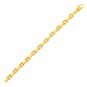Mens Polished Rectangular Link Bracelet in 14k Yellow Gold