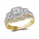 Stunning Ladies 14k Gold 0.50 CT Carat Diamond Wedding BAND Engagement RING SET