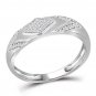 10k Two-tone Gold His Her Round Diamond Cluster Matching Bridal Wedding Ring Set