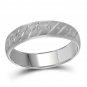14k White Gold His Hers Diamond Heart Stripe Matching Bridal Wedding Ring Set