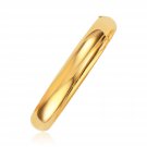 Classic Bangle in Real 14k Yellow Gold (10.0mm) Womens Unique Fashion Bracelet