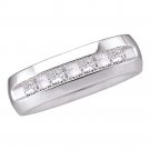 1.50 CT Mens Solid 14k White Gold Diamond Wedding Anniversary RING Size 8-13