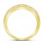 14kt Yellow Gold Mens Round Channel-set Diamond Wedding Band Ring 1-1/2 Cttw