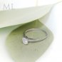 Womens 0.50 CT Solitaire Engagement Ring ROUND CUT White Gold Plated Size 6-9